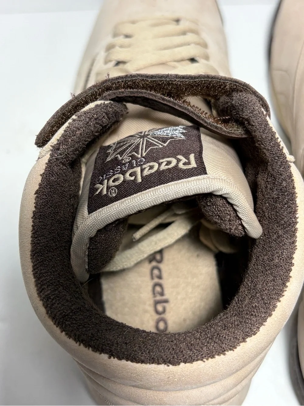 Reebok Freestyle F/S High-top Women Beige and Dark Brown Sneakers Size 8.5